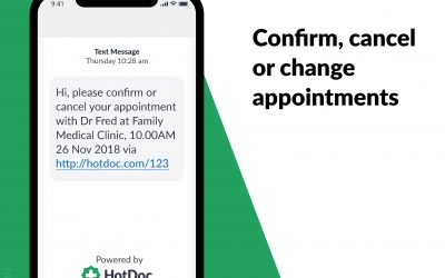 Confirm your attendance via our HotDoc appointment reminder SMS